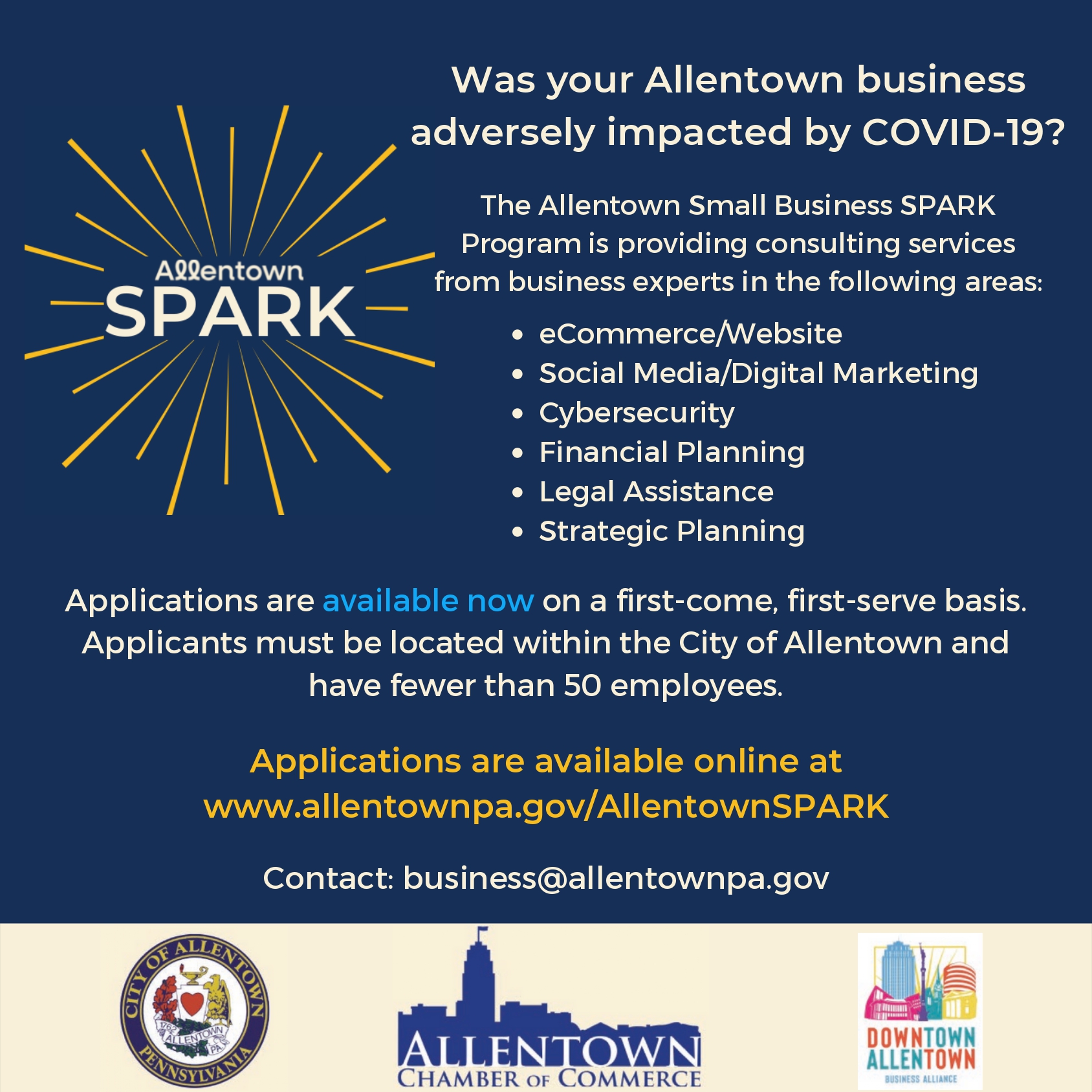Click to go to the Allentown SPARK Program website
